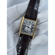 (준비완료/특급배송)NO.2426/ AF공장 까르띠에 탱크머스트 25.5미리 라지사이즈 브라운스트랩