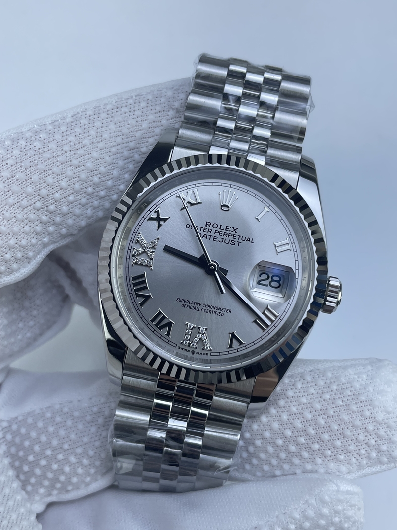 (준비완료/특급배송)NO.3173/롤렉스 데이저스트 36미리 최신형 로만 실버 6.9시 다이아 포인트 QP공장